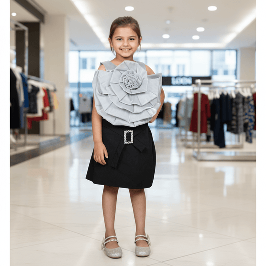 Girls premium skirt and top clothing set-M250018