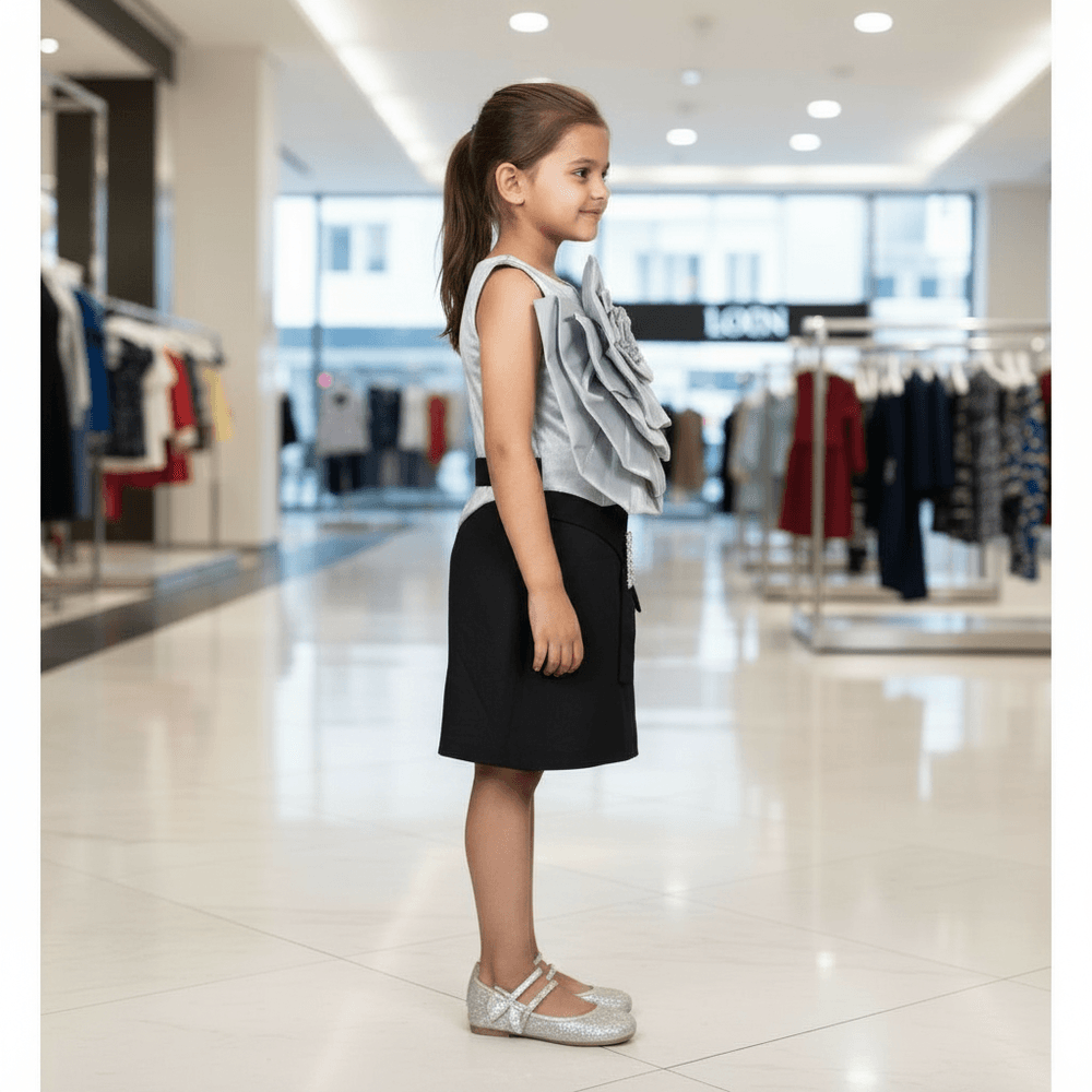 Girls premium skirt and top clothing set-M250018