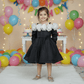 Girls black Knee length Party frock