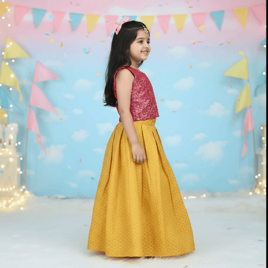 Girls Gold Party Dress
