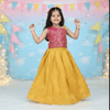 Girls Gold Party Dress