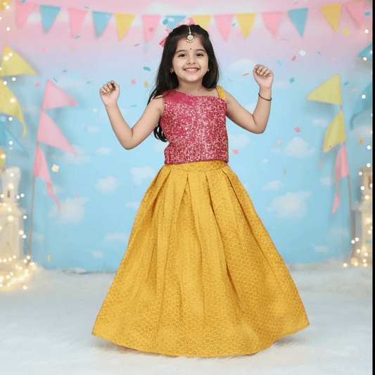 Girls Gold Party Dress