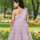 SALE Purple One Shoulder Lilac Frilled Dress For Girls M232901