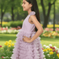 SALE Purple One Shoulder Lilac Frilled Dress For Girls M232901
