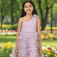 SALE Purple One Shoulder Lilac Frilled Dress For Girls M232901