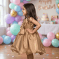 SALE Girls Copper Tulle Party Dress-m250009