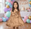 Girls Copper Tulle Party Dress-m250009