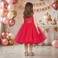 Girls Magenta one shoulder Layered frock m250002