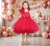 SALE Girls Magenta one shoulder Layered frock m250002