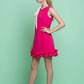 Girls magenta casual frock m260016