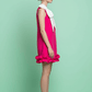 Girls magenta casual frock m260016