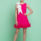 Girls magenta casual frock m260016