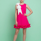 Girls magenta casual frock m260016