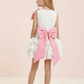 Girls white casual frock m260015
