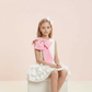Girls white casual frock m260015