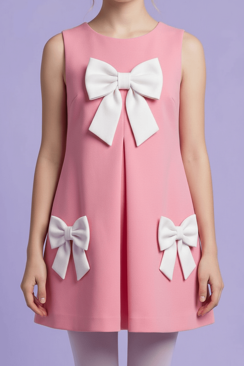 Girls pink casual frock m260017