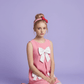 Girls pink casual frock m260017