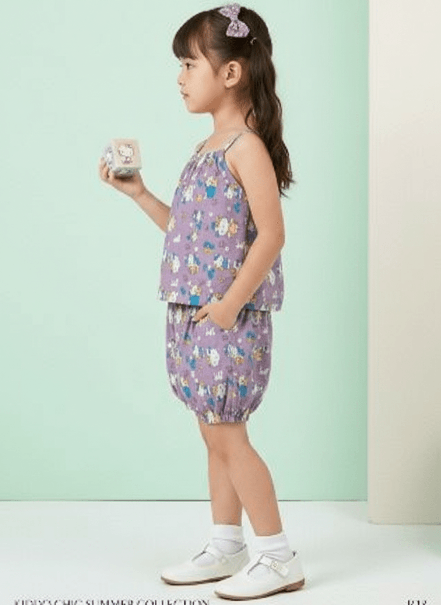 purple cotton co ord set M260019