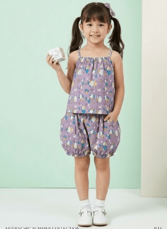 purple cotton co ord set M260019