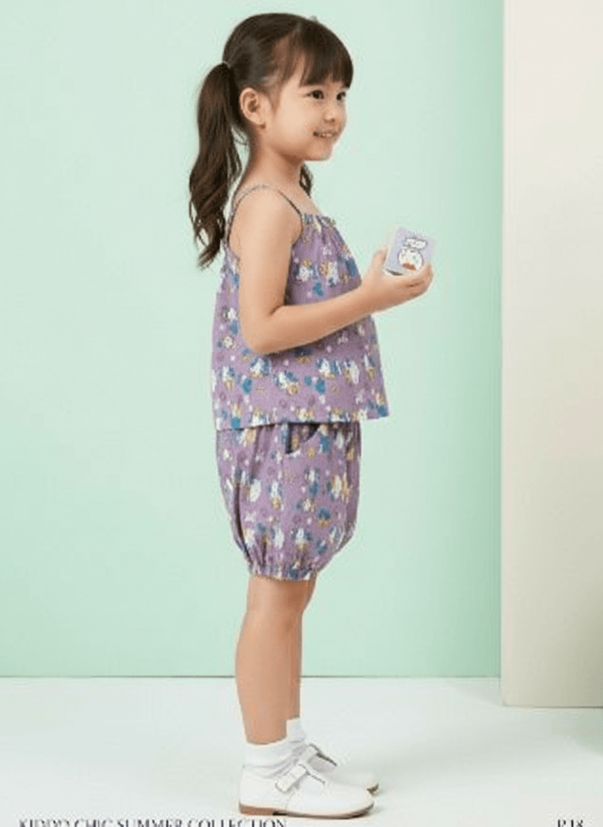 purple cotton co ord set M260019