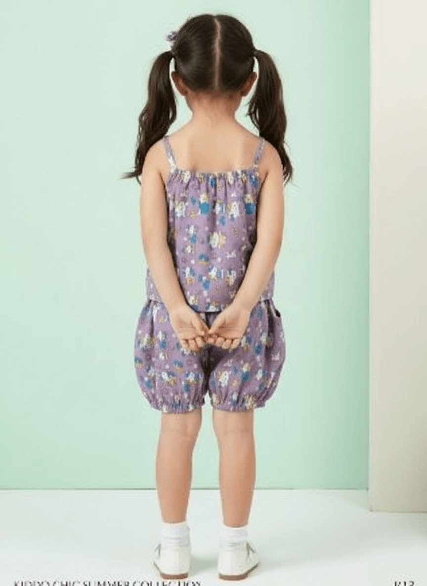 purple cotton co ord set M260019