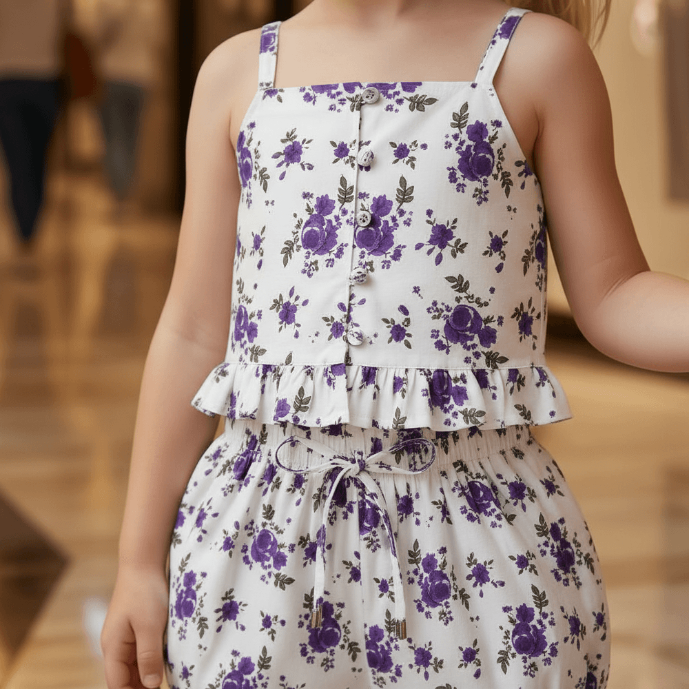 white cotton co ord set M260024