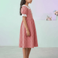 Red cotton frock M260025