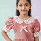 Red cotton frock M260025
