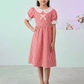 Red cotton frock M260025