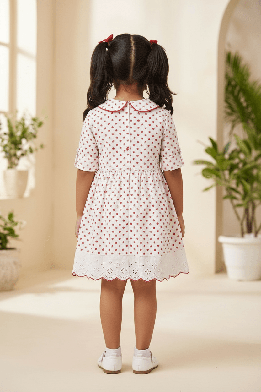 white cotton frock M260026