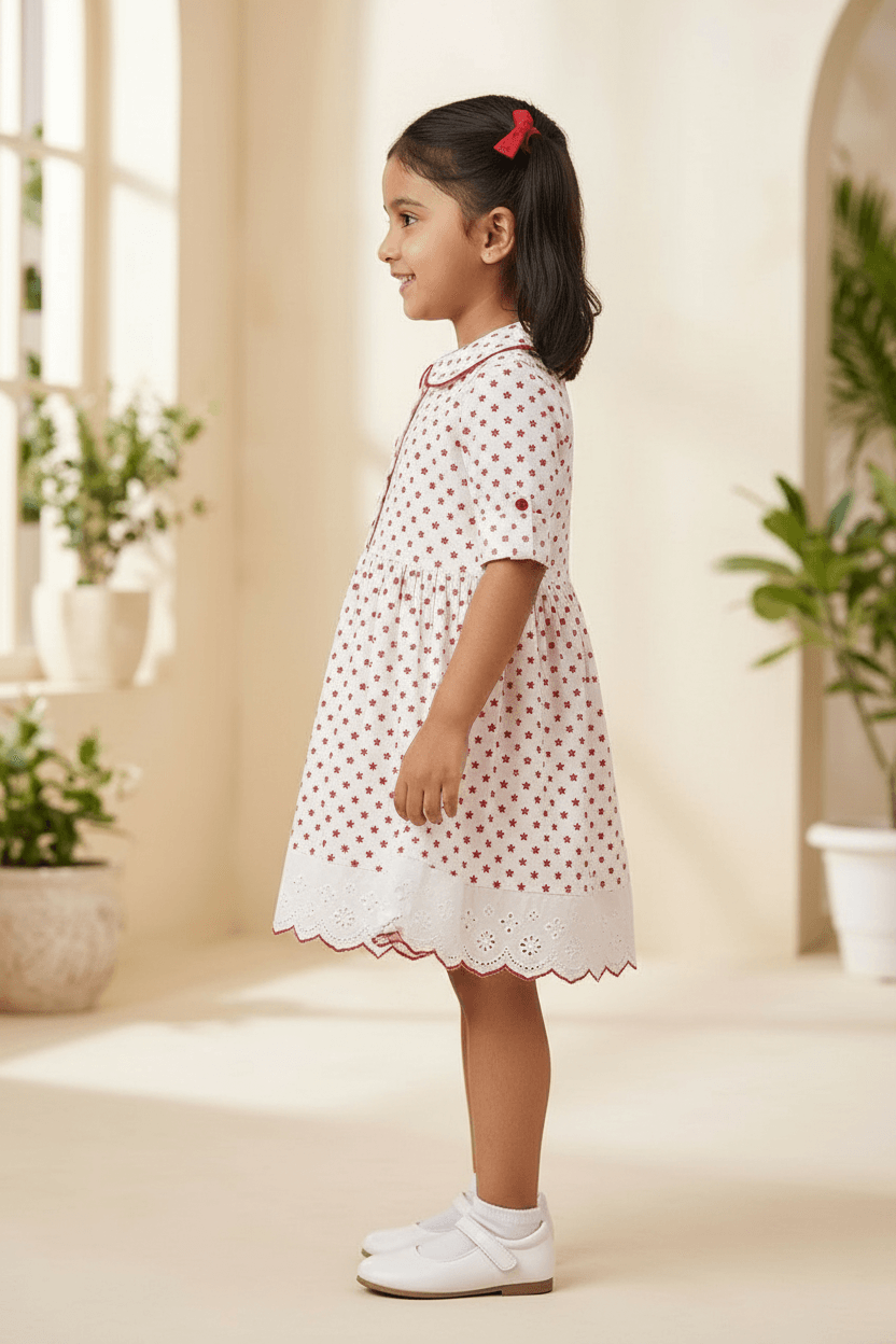 white cotton frock M260026