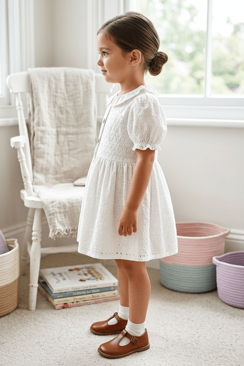 White cotton frock M260027