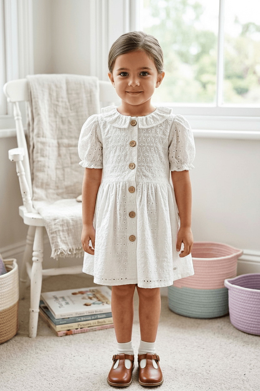 White cotton frock M260027