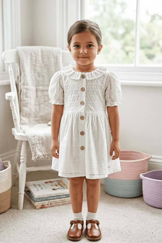 White cotton frock M260027