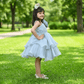 grey party frock for girls-M250007
