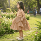 SALE Copper party frock for girls-M250010