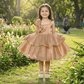 SALE Copper party frock for girls-M250010