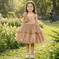 SALE Copper party frock for girls-M250010