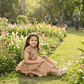 SALE Copper party frock for girls-M250010