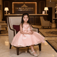 SALE peach party frock for girls-M250012