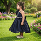 blue party frock for girls-M250014