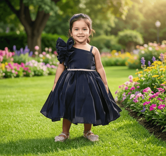 blue party frock for girls-M250014