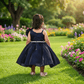 blue party frock for girls-M250014