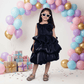 blue party frock for girls-M250015