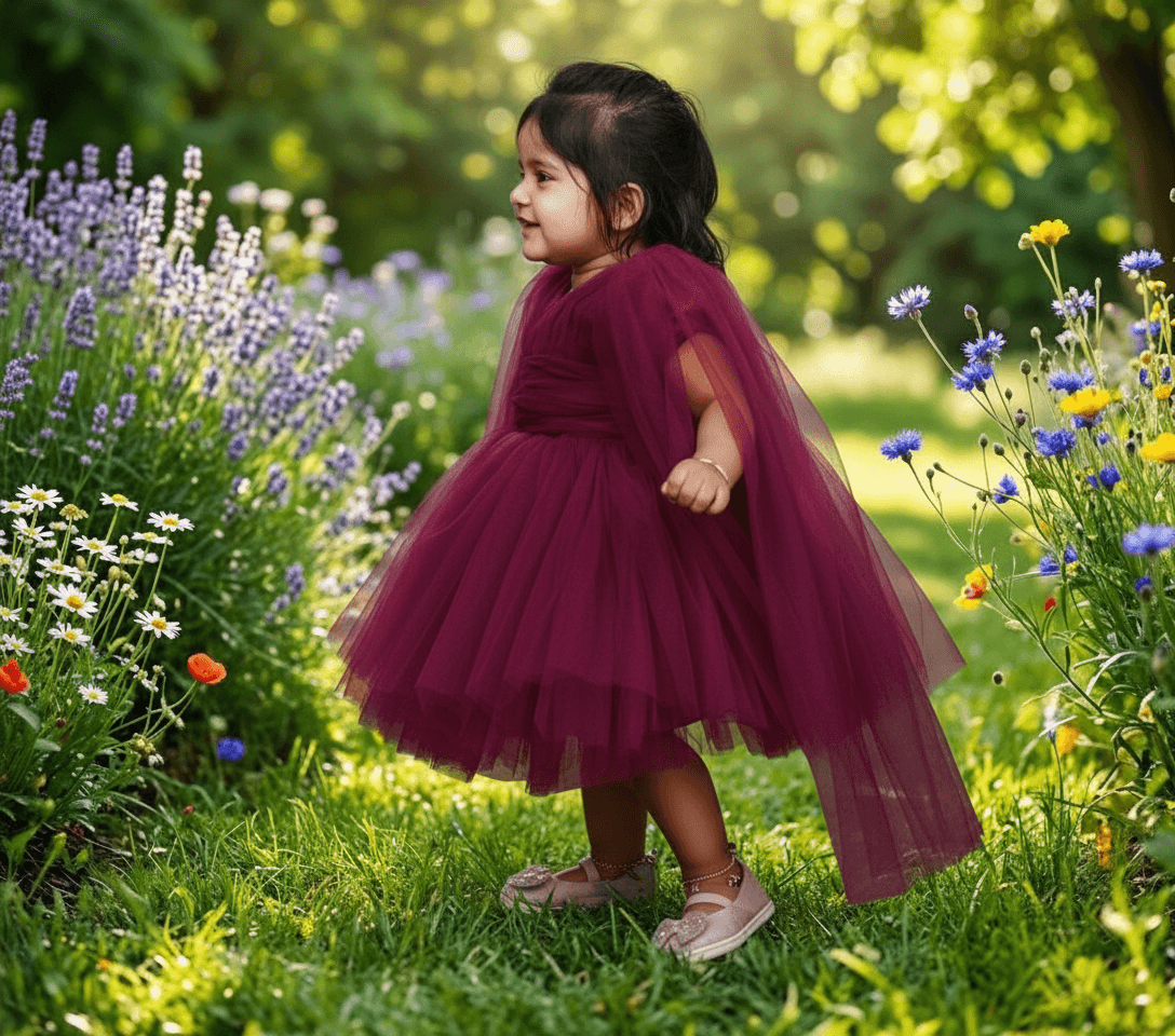 wine party frock for girls-M250026