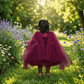 wine party frock for girls-M250026