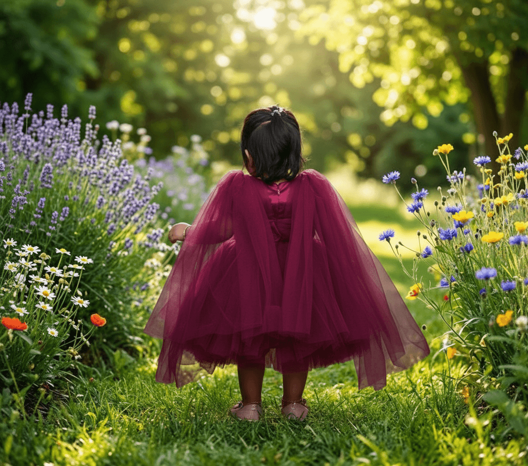 wine party frock for girls-M250026