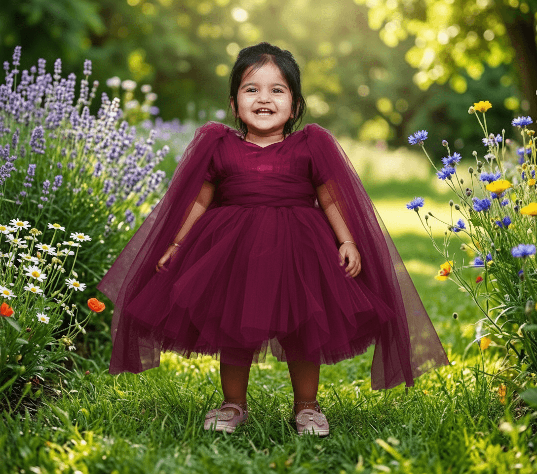 wine party frock for girls-M250026