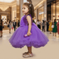 purple party frock for girls-M250027
