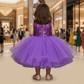 purple party frock for girls-M250027